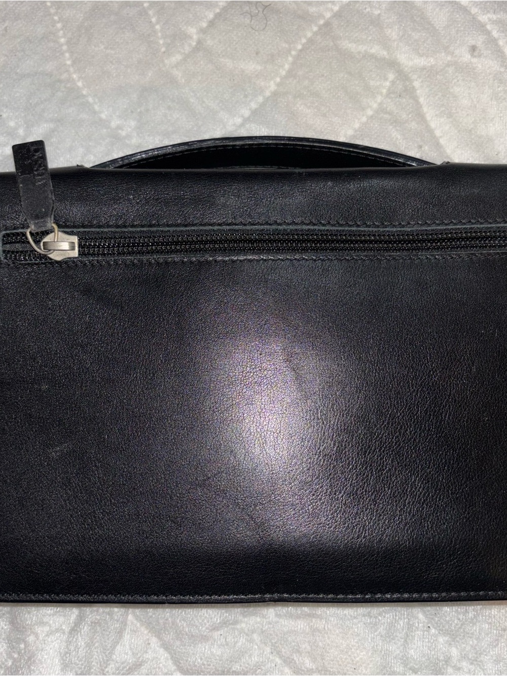 Gianni Versace Black Leather Organizer Clutch / Portfolio with Combo Lock - Picture 7 of 10